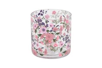 Produktbild von Rasteli Teelichthalter Glas Rosa-Lila D 15cm H 15cm