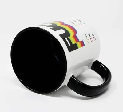 Productafbeelding van Grappige mok met veranderende afbeelding - Close Up Z899125 - Regenboogdesign - Koffiemok, cadeau-idee - Bedrukt aan beide zijden - Wit - Verpakking met 1 stuk