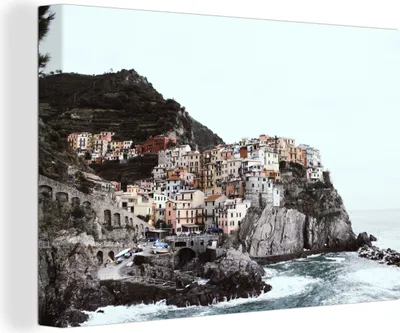 Produktbild von OneMillionCanvasses® - Leinwandbilder - 140x90 cm, Italien - Meer - Cinque Terre, Wandbilder Kunstdruck Wanddekoration