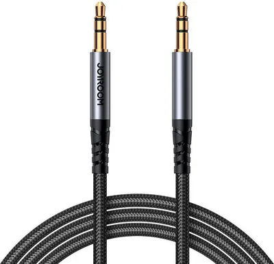 Produktbild von Joyroom SY-A09 AUX-Kabel 3,5mm Miniklinke auf 3,5mm Miniklinke, geflochten, 1,2m (schwarz)