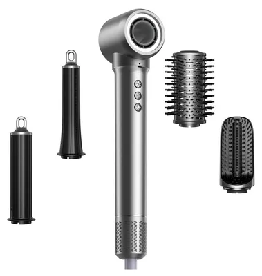 Produktbild von Lockenstab Haartrockner Stylingbürste - 5-in-1 - Lockenbürste 35 mm und 50 mm - Föhnbürste - Volumenbürste