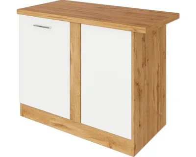 Produktbild von Held Möbel Eckunterschrank Sorrento BxTxH 110 x 60 x 86 cm weiß matt zerlegt Anschlag reversibel 471.6279