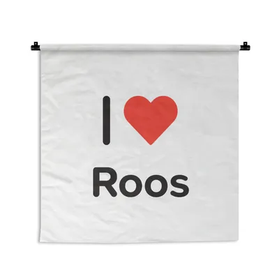 Produktbild von MuchoWow® Wandteppich Wandbehang Ich liebe - Rose - Mädchen 150x150 cm Tapisserie Dekoration Wandtuch - Wohnaccessoires - Modernes