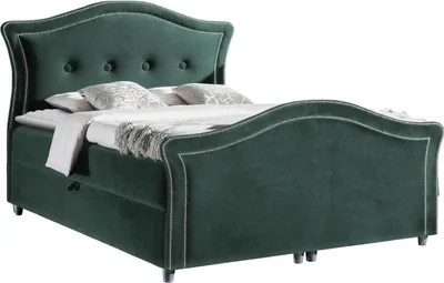 Produktbild von MIRJAN24 Boxspringbett Bedran Lux, Doppelbett mit zwei Bettkästen für die Bettwäsche, Stilvoll Ehebett (Farbe: Velluto 12, Größe: 120 x 200 cm)