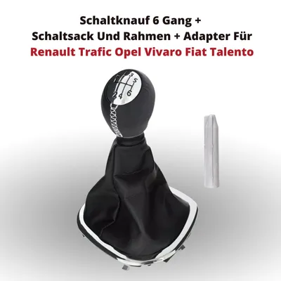 Immagine prodotto di Pomello cambio 6 marce + borsa cambio e telaio + adattatore Per Renault Trafic Opel Vivaro Fiat Talento
