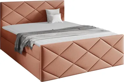 Produktbild von MIRJAN24 Boxspringbett Herkules, Ehebett mit zwei Bettkästen, Doppelbett, Stilvoll Schlafzimmer (Kameleon 61, Größe: 140x200 cm)
