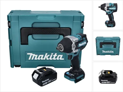 Produktbild von Makita DTW 701 T1J Akku Schlagschrauber 18 V 700 Nm 1/2" XPT Brushless + 1x Akku 5,0 Ah + Makpac - ohne Ladegerät