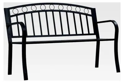 Produktbild von Gartenbank, 125 cm, schwarzer Stahl