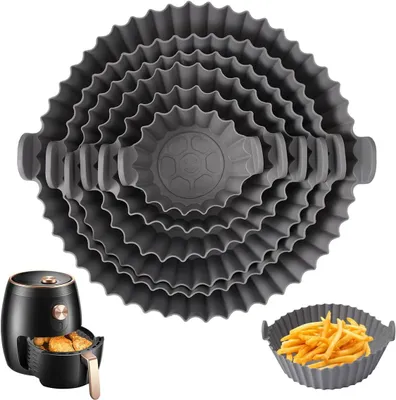 Zdjęcie produktu dla Zestaw form silikonowych, 6-częściowy, odporny na temperaturę do 240°C, przeznaczony do frytkownic bezolejowych i piekarników