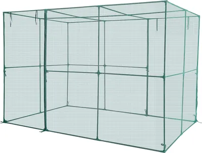 Obrázok produktu pre SucceBuy Ochranný stan na rastliny, 2900 x 1940 x 1940 mm s ochrannou sieťou, dverami na zips, vetruodolným dizajnom, klietkou na rastliny pre vonkajšie vyvýšené záhony, záhradu, terasu a trávnik