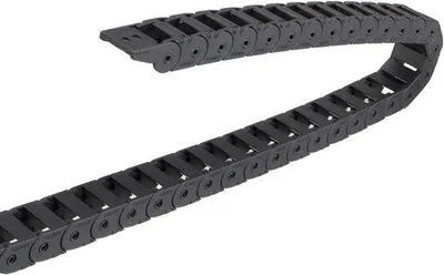Obrázek produktu pro 1 m plastové hadicové vedení s otevřenými držáky kabelů a koncovými spojkami 15 × 20 mm