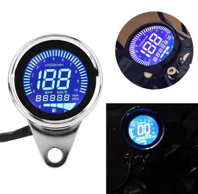 Obrázek produktu pro 12 Univerzální digitální rychloměr a otáčkoměr pro motocykly s LCD displejem