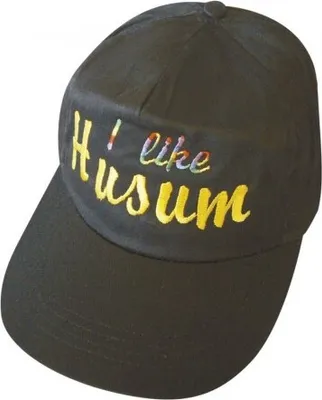 Produktbild von Baseballcap mit Einstickung - I like Husum - 68006 schwarz
