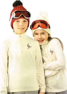 Produktbild von Kinder Uni Langarmshirt Snowboardshirt mit Stehkragen Schnell trocknend 122/128 beige