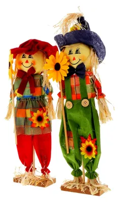 Produktbild von 2stücke Halloween Garten Vogelscheuche Deko Herbst Gartenfiguren Für Außenbereich Dekoration Für Halloween Und Erntedankfest
