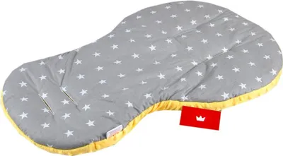 Produktbild von BABYLUX Kinderwagen 2 TLG SITZAUFLAGE Kissen f. Buggy Autoschale Einlage 6. Gelb + Sterne