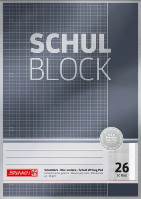 Produktbild von 10XBRUNNEN 1052626 Schulbl A4 90g 50Bl