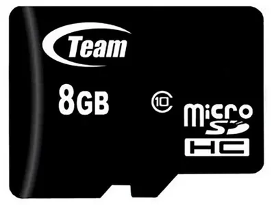 Produktbild von Team Group Micro SDHC Class 10 8GB, 8 GB, MicroSDHC, Klasse 10, 20 MB/s, 16 MB/s, Schwarz