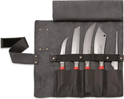 Produktbild von F.DICK Leder Rolltasche Red Spirit 5-tlg schwarz Messerset Messer 8176800-01