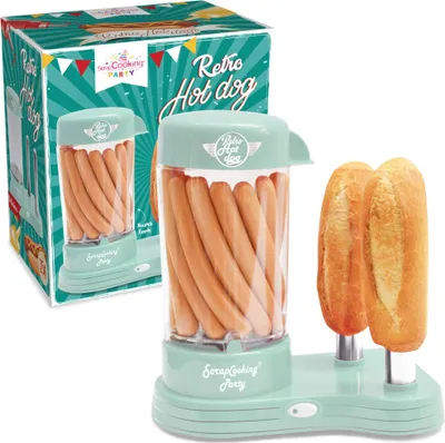 Produktbild von ScrapCooking - Hot Dog Maker Maschine, Kapazität 12 Würstchen & 2 Brötchen, Vint