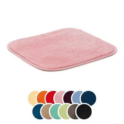 Produktbild von liebling Badteppich, 100% Polyester, mit Anti-Rutsch Beschichtung, saugstark, Serie Santos, 50 x 45 cm, 1500 g/m², bei 30 Grad waschbar, altrosa