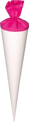 Produktbild von Heyda Schultüte Filzverschluss 35cm ws pi weiß/pink