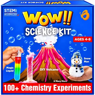 Produktbild von Wissenschaftsset Experimentierkasten Chemiebaukasten - 100 Experimente - Für Kinder 4 bis 8 Jahre - STEM-Kit - Sicherheits