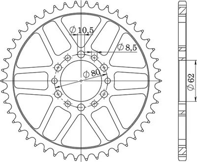 Immagine prodotto di In Acciaio Passo 520 - Z 46 Denti (Dis.12300)