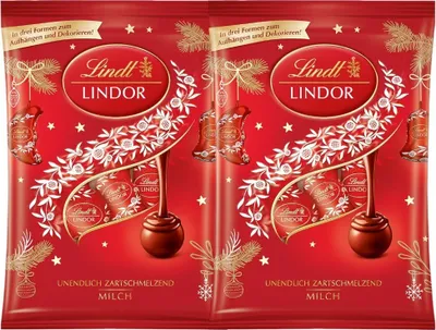 Produktbild von Lindt & Sprüngli Baumbehang Lindor Vollmilch 200g (2er Pack)