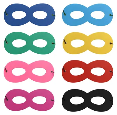 8 Filz-Augenmasken für Erwachsene, Räuber-Maske, Karneval, Halloween