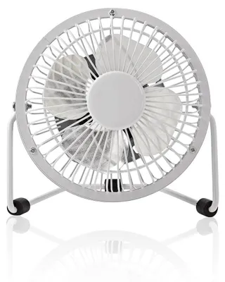 Zdjęcie produktu dla Nedis FNDK1WT10, Wentylator domowy z łopatkami, Biały, Stół, Metal, 10 cm, 1 m