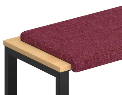Obrázek produktu pro vidaXL Polštář na banket, látka, vínová barva, hloubka 35 cm