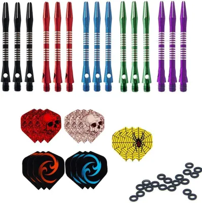 Produktbild von Dartpfeil Aluminium Dart Shafts, für Soft- und Steel-Darts, 3 Stück, leicht, stark