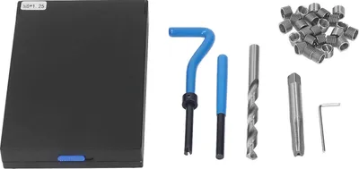 Image de M8x1.25 Thread Repair Tool Helical Threaded Inserts Kit High Speed Steel Universal for Car Engine Repairs Blue