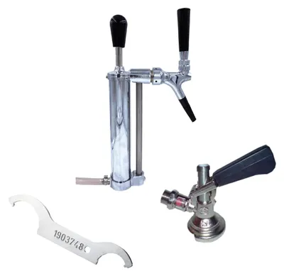 Immagine prodotto di Set con pompa picnic con rubinetto a pistone 3/4 uscita Co2, KEG: Type S
