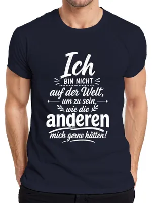 Obrázok produktu pre Toto nie som ja, som viac ako len slogan, sarkazmus, odvaha. Pánske tričko, tmavomodrá farba, veľkosť S