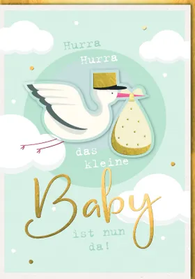 Produktbild von Geburt – Baby – Freudiges Ereignis - A4 - Glückwunschkarte im Format 1
