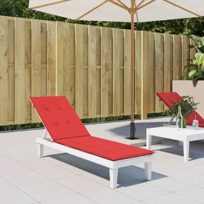 Produktbild von The Living Store Liegestuhl-Auflage Rot (75+105)x50x3 cm
