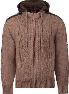 Produktbild von MADDOX Herren Trachten Strickjacke "Waidsee" mit Kapuze | Braun Größe: 60