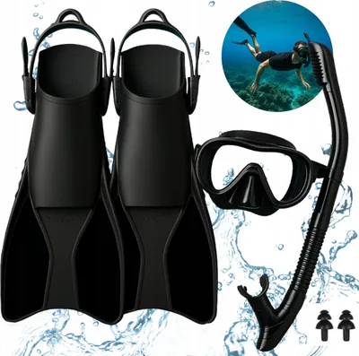 Immagine prodotto di Set da immersione Maschera con pinne da snorkeling per il nuoto Taglie 38-42