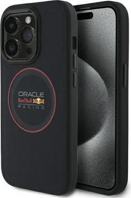 Zdjęcie produktu dla Red Bull RBHMP14L24PUILVR iPhone 14 Pro  6.1 hardcase granatowy/navy Leather Red Ring MagSafe