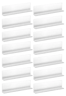 Produktbild von Schrankteiler aus PVC, 20 Stück, transparente Regalteiler, 25x7 cm, wiederverwendbar für Drahtregale und Aufbewahrungslösungen