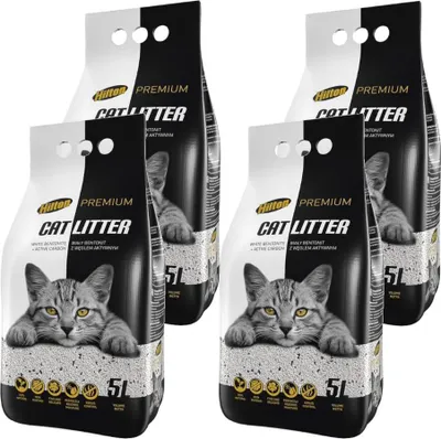 Immagine prodotto di Hilton Cat Litter Carbon - lettiera bentonitica per gatti con carbone 5l