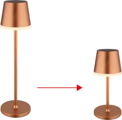 Produktbild von GLOBO 36637RM Solarleuchte Metall champagnerfarben metallic, 10x LED