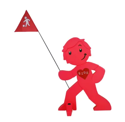 Produktbild von StreetBuddy - Warnfigur, Warnaufsteller, Warnschild für Kindersicherheit (Rot)