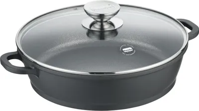 Produktbild von Servierpfanne mit Glasdeckel 28 cm, Aluminium, schwarz - Vario Click