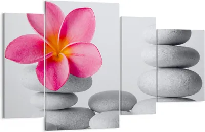 Produktbild von Bild auf Leinwand - Leinwandbild - Spa buddhismus ruhig blume - 120x70cm - Wand Bild - Wanddeko - Leinwanddruck - Bilder - Kunstdruck - Wanddekoration - Leinwand bilder - Wandkunst - DL120x70-2304