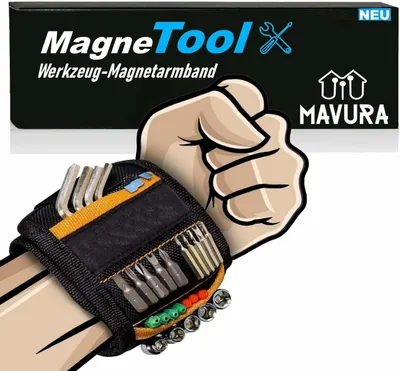 Produktbild von MagneTool Werkzeug Armband Magnetisches Armband 15 starke Magnete Magnetarmband