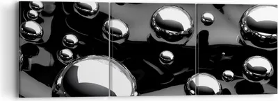 Produktbild von Bild auf Leinwand - Leinwandbild - Chrom Metall Reflexion - 90x30cm - Wand Bild - Wanddeko - Leinwanddruck - Bilder - Kunstdruck - Wanddekoration - Leinwand bilder - Wandkunst - CA90x30-2525