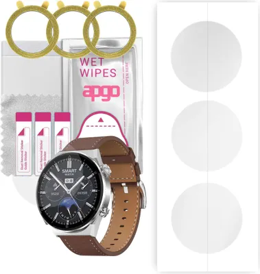 Produktbild von apgo 3 Stück Schutzfolie, klar, kompatibel mit DT NO.1 DT3 Pro Max Smartwatch, Hydrogel Displayschutzfolie mit Positionierhilfe, Displayfolie, robust und kratzfest